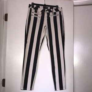 bebe stripped jeans
